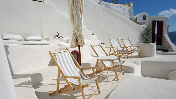 Mirador en oia village en la isla santorini —  Fotos de Stock