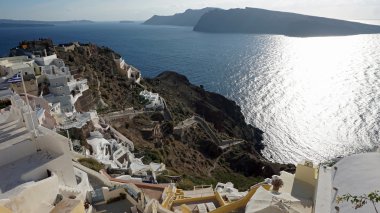 küçük oia Köyü santorini Adası üzerinde göster