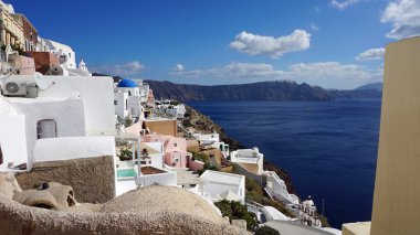 küçük oia Köyü santorini Adası üzerinde göster