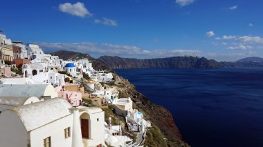 küçük oia Köyü santorini Adası üzerinde göster