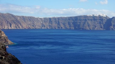 küçük oia Köyü santorini Adası üzerinde göster