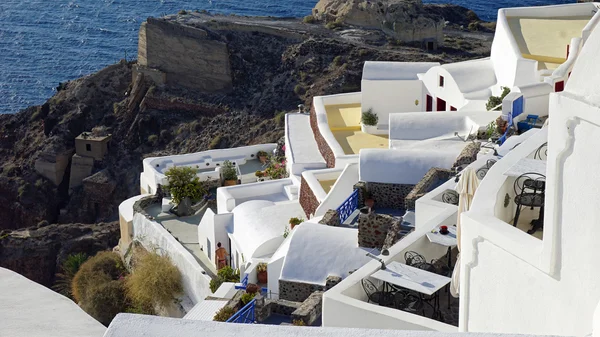 View over small oia village on santorini island — Stock Photo, Image