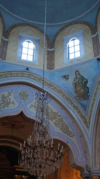 Antigua iglesia en la ciudad de fira en la isla santorini —  Fotos de Stock