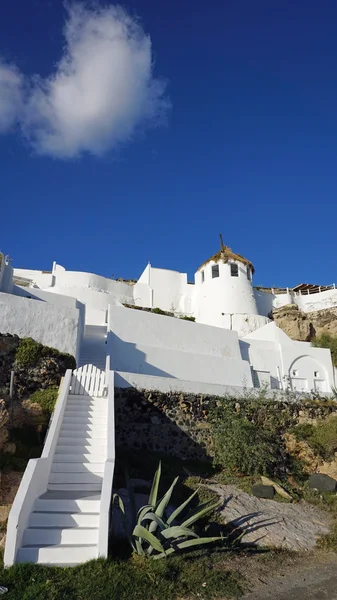 Tradycyjne vlichada wieś Grecji na santorini — Zdjęcie stockowe