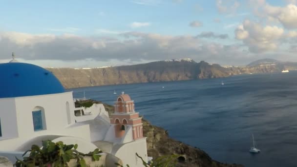 Oia aldeia em santorini — Vídeo de Stock