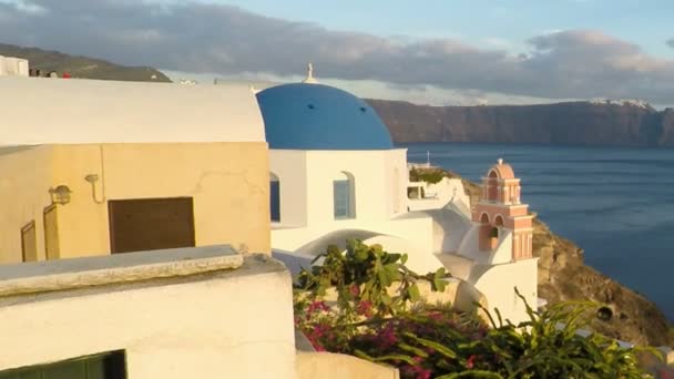 Oia pueblo en santorini — Vídeos de Stock