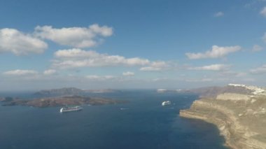 santorini Adası Yunanistan kıyıları