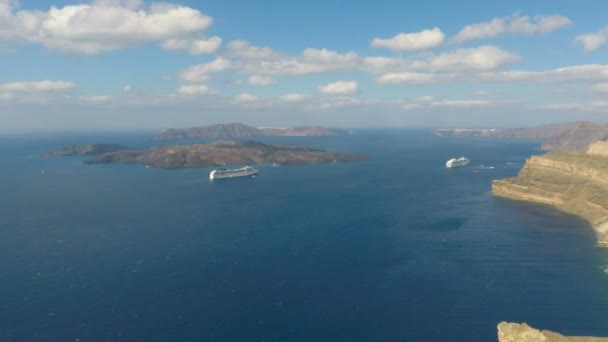 ギリシャのサントリーニ島の海岸 — ストック動画
