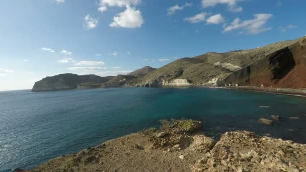 Santorini kıyıları — Stok video
