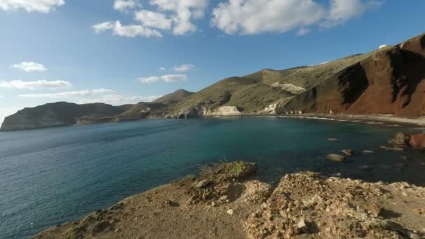 Coast of santorini — Stock Video