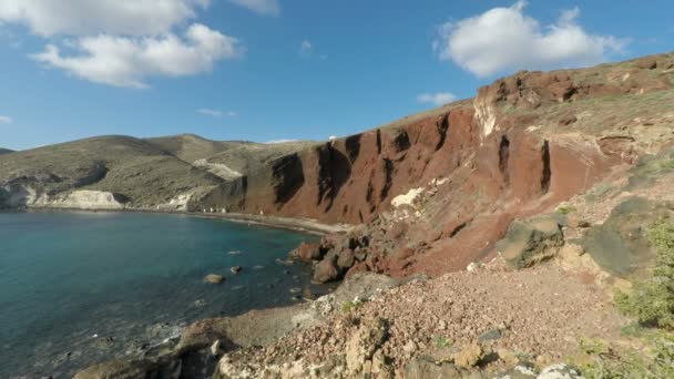 Pantai santorini — Stok Video