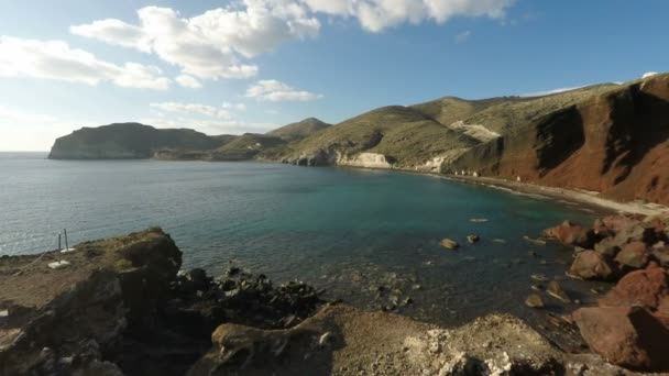 Costa de Santorini — Vídeo de Stock