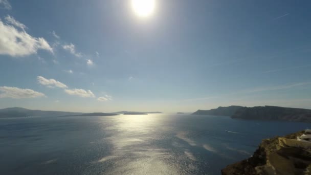 Oia pueblo en la isla de Santorini — Vídeo de stock