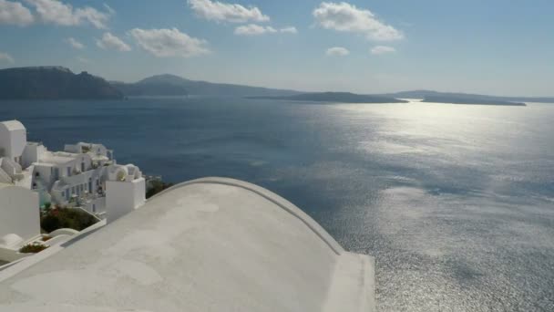 Oia pueblo en la isla de Santorini — Vídeos de Stock