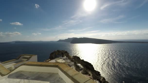 Santorini islandin 4k — Vídeos de Stock