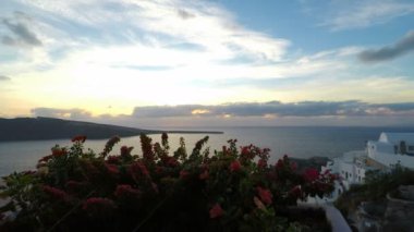 Yunanistan adası Santorini'de sonbahar
