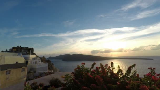 Isla griega santorini en otoño — Vídeo de stock