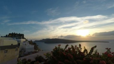 Yunanistan adası Santorini'de sonbahar