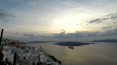 Yunanistan adası Santorini'de sonbahar