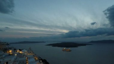 Yunanistan adası Santorini'de sonbahar