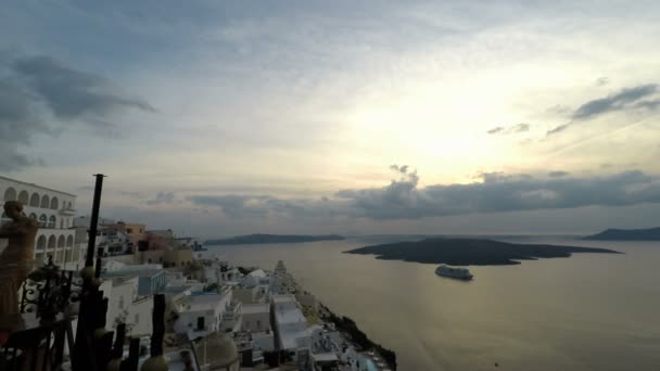 Isla griega santorini en otoño — Vídeo de stock