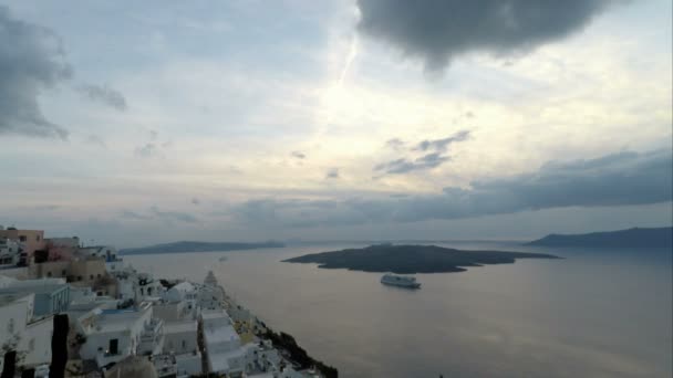 Grécia ilha santorini no outono — Vídeo de Stock