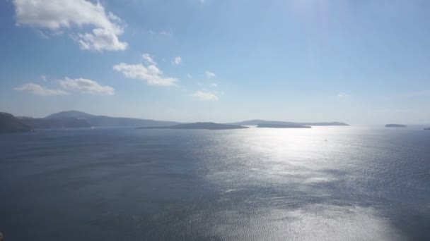 Egeïsche zee op santorini — Stockvideo