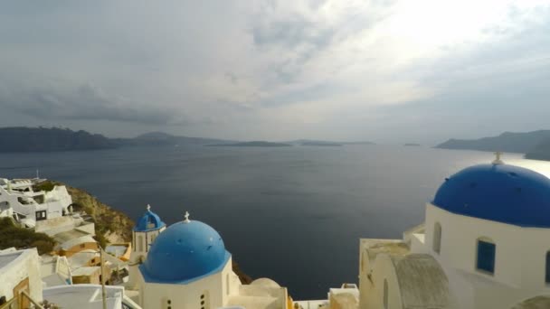 Yunanistan adası Santorini'de sonbahar — Stok video