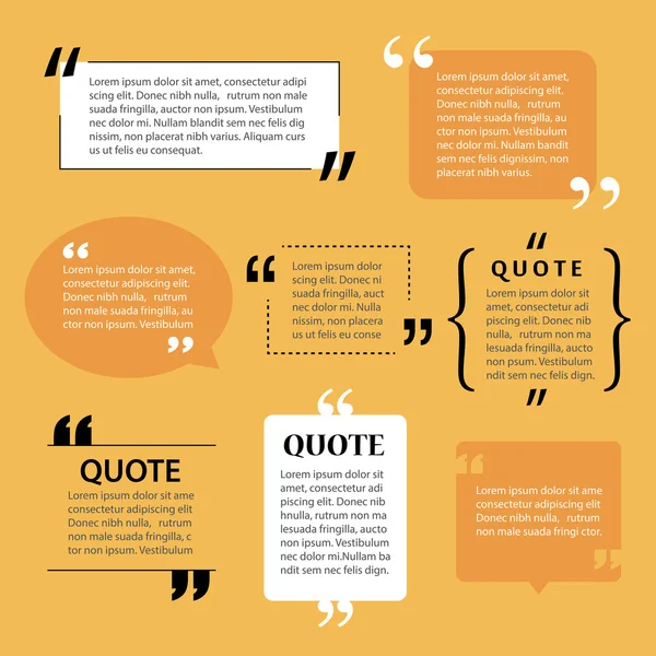 Modern quote text template design elements — Stock Vector