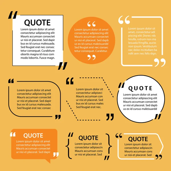 Modern quote text template design elements — Stock Vector