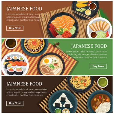 Japon gıda web afiş. Japon sokak gıda kupon.
