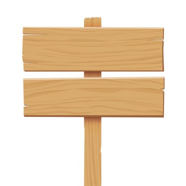 Vektör ahşap imza izole üzerinde beyaz arka plan