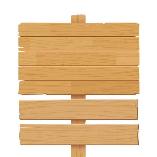 Vector houten ondertekenen geïsoleerd op witte achtergrond — Stockvector