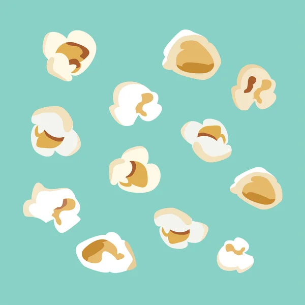 Set van popcorn vector plat ontwerp — Stockvector