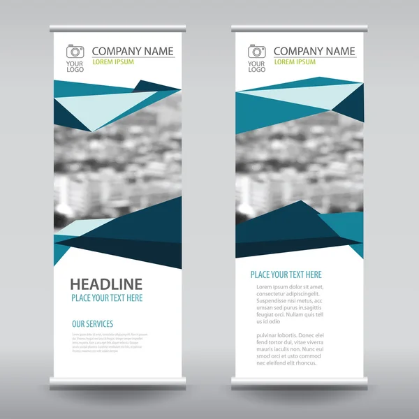 Zakelijke brochure folder banner verticale ontwerpsjabloon samenvouwen — Stockvector
