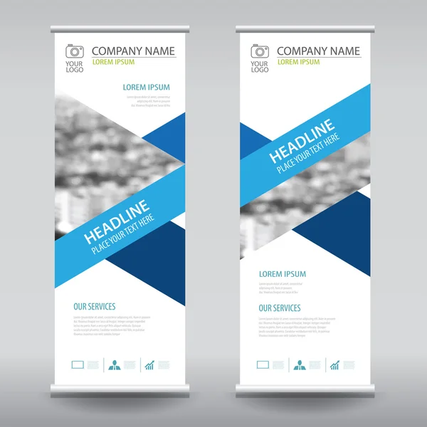 Roll up business brochure flyer banner design vertical template — Stock Vector