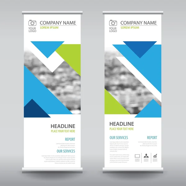 Zakelijke brochure folder banner verticale ontwerpsjabloon samenvouwen — Stockvector