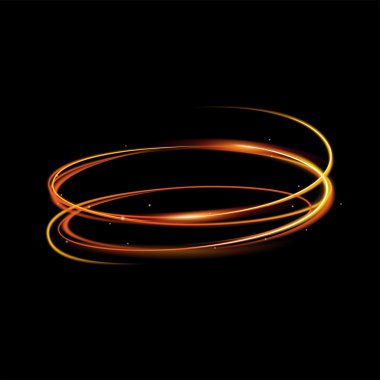 Vektör yangın açık bulanık daireler, hareket. Vektör girdap iz e