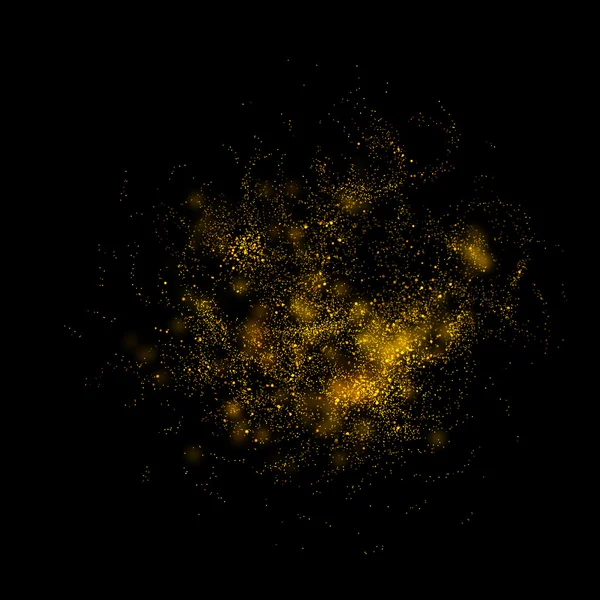 Золотая блестящая звездная волшебная пыль на фоне . — стоковое фото