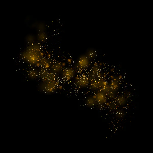 Золотая блестящая звездная волшебная пыль на фоне . — стоковое фото