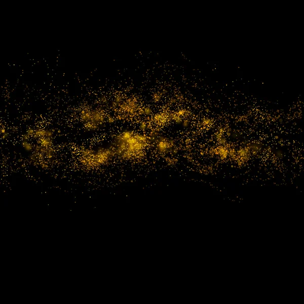 Gold milky way glittering star magic dust on background.Particle — Stock Photo, Image