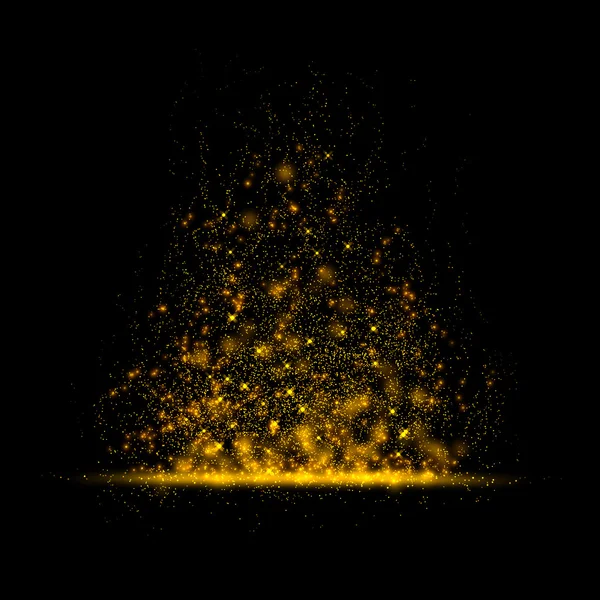 Золотий блискучий зоряний магічний пил на фоні . — стокове фото