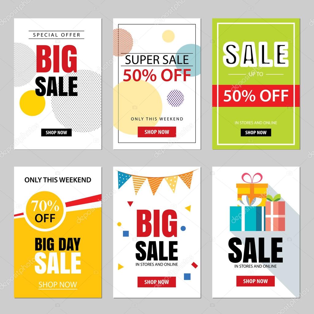 Set of sale website banner templates.Social media banners Stock With Free Website Banner Templates Download