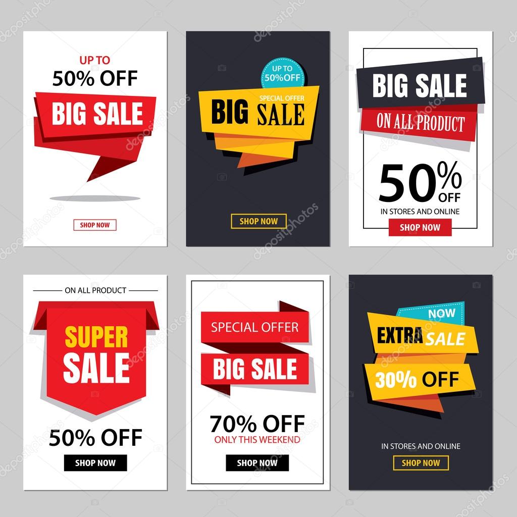 Set of sale website banner templates.Social media banners Stock Throughout Free Website Banner Templates Download