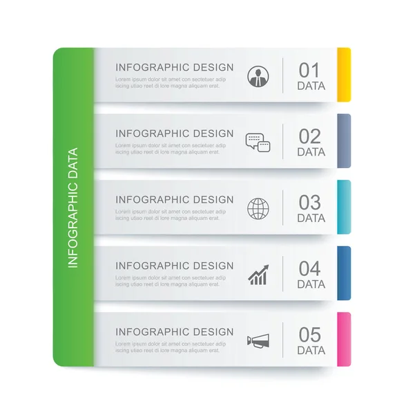 Infografías Datos Ficha Plantilla Índice Papel Vector Ilustración Fondo Abstracto — Archivo Imágenes Vectoriales