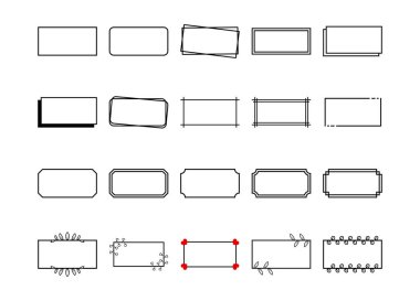dikdörtgen çerçeveler klasik biçiminde ayarlandı.