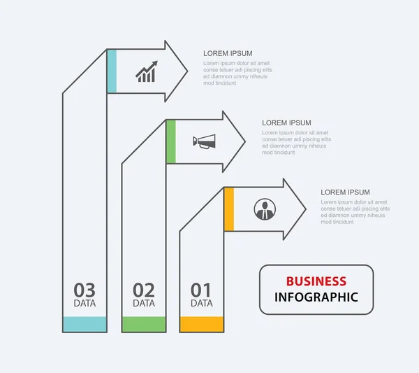 Dane Infografika Zakładka Papier Cienka Linia Szablon Indeksu Ilustracja Wektorowa — Wektor stockowy