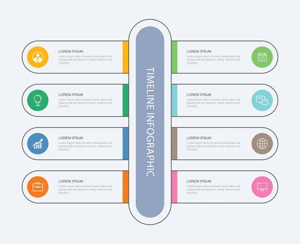 Daten Infografiken Registerkarte Papier Dünne Linie Index Vorlage Vektor Illustration — Stockvektor