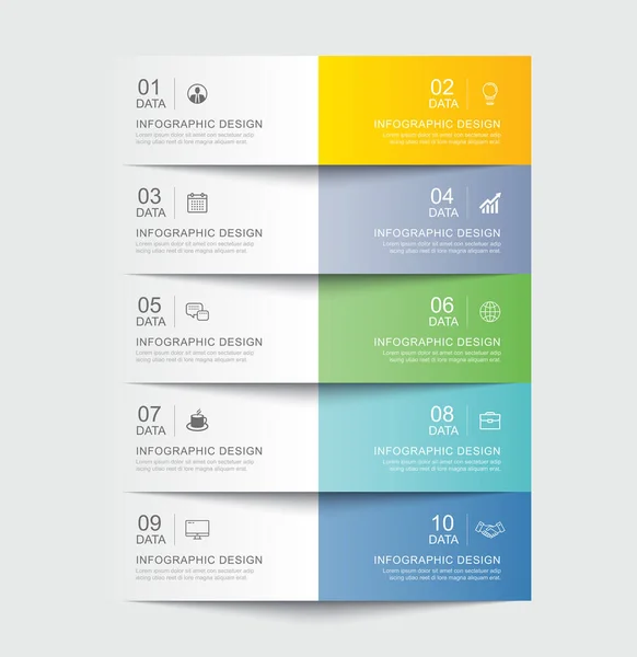 Modèle Index Papier Onglet Infographie Données Illustration Vectorielle Fond Abstrait — Image vectorielle