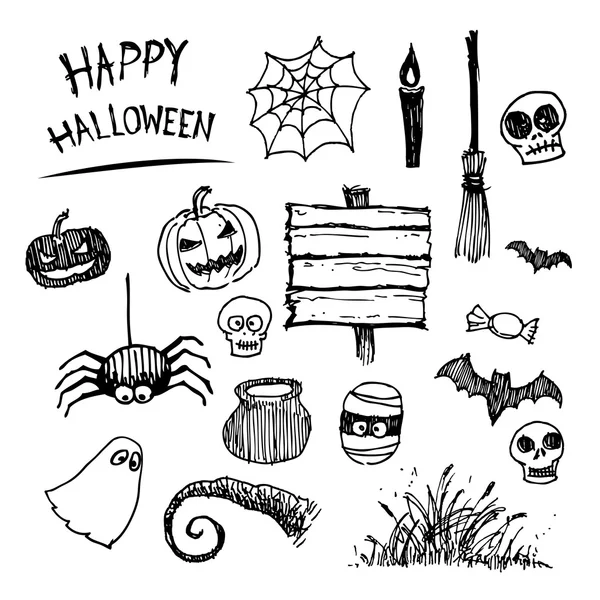 Halloween icoon set — Stockvector